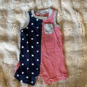 Carter's Red and Blue Star Striped One Piece